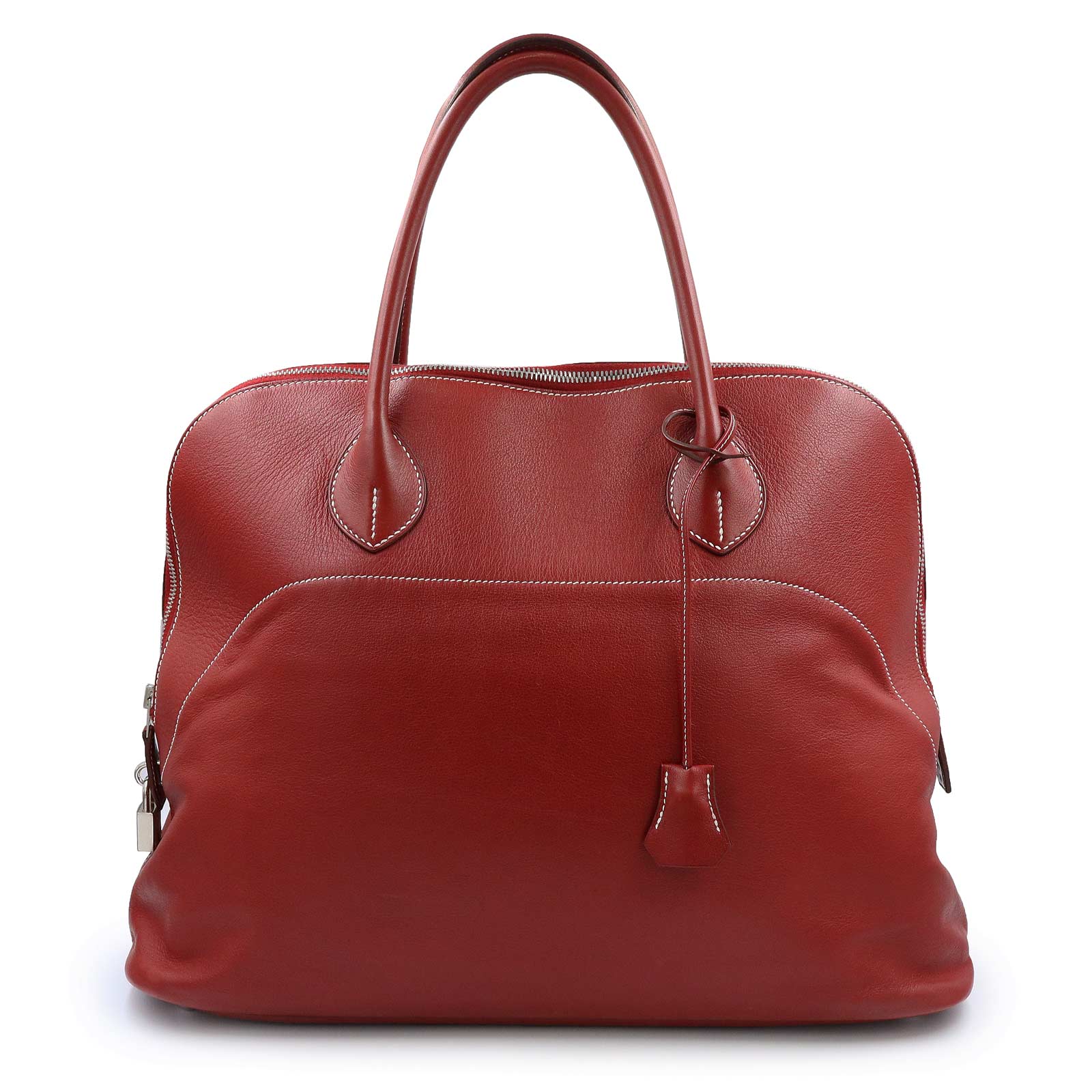 中古】HERMES エルメス ボリード リラックス 40 ヴォーシッキム Rouge