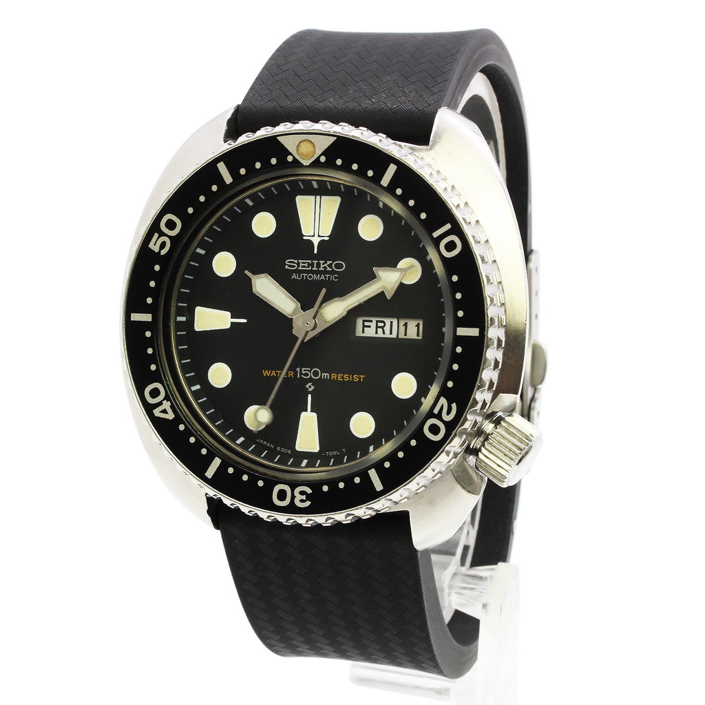 セイコー 6306-7000 サードダイバー 自動巻き ステンレススチール ラバー ブラック シルバー 腕時計 SEIKO（中古） 中古】SEIKO セイコー 6306-7000 サードダイバー 自動巻き ステンレス