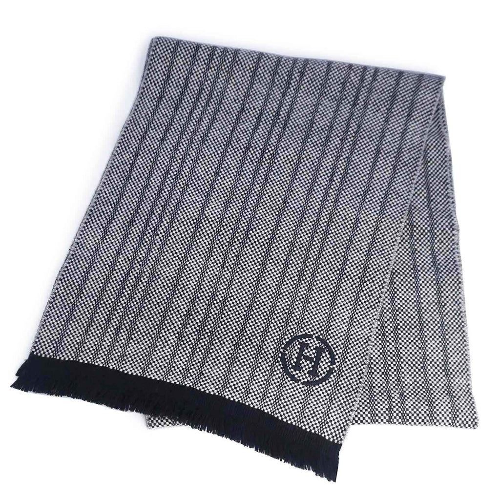 HERMES カシミヤ ストライプ マフラー　リバーシブル マフラー – BrandCity