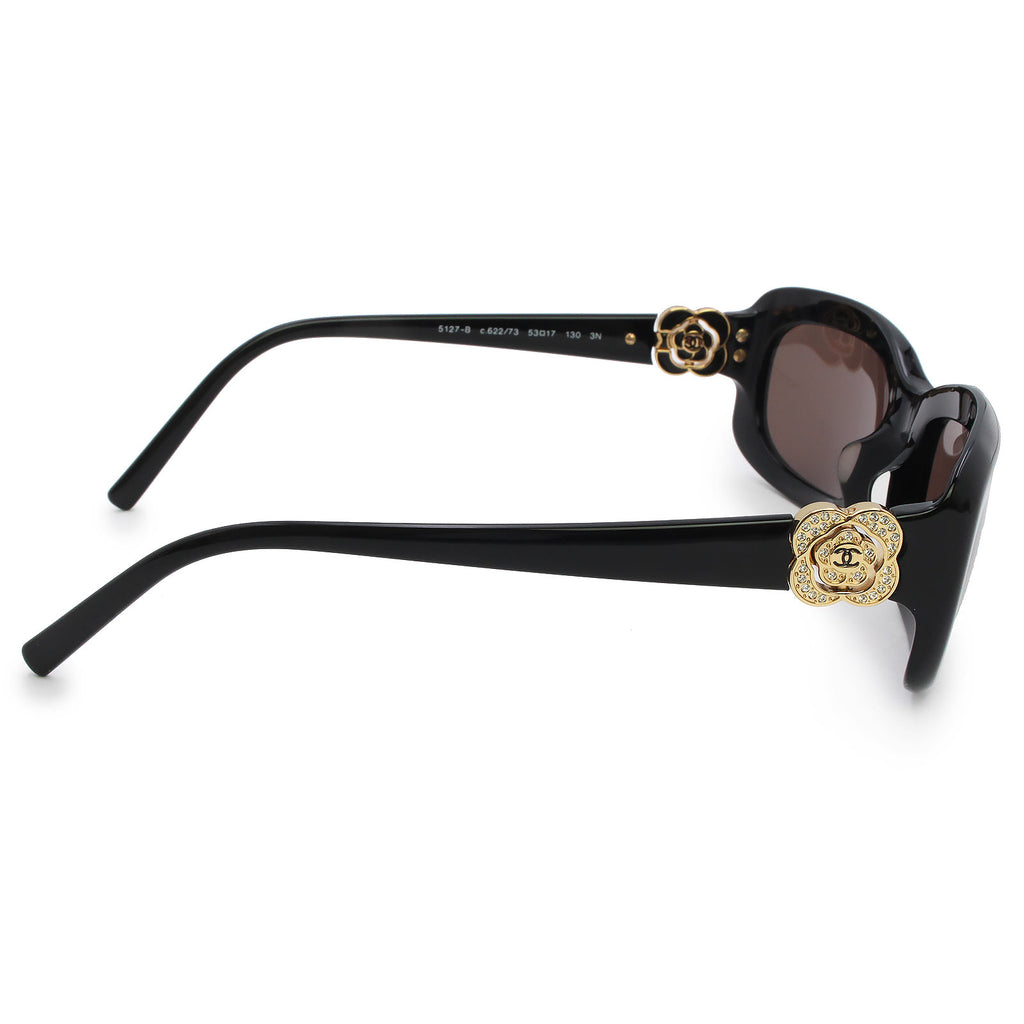 美品】CHANEL シャネル 5127-B カメリア ココマーク ラインストーン