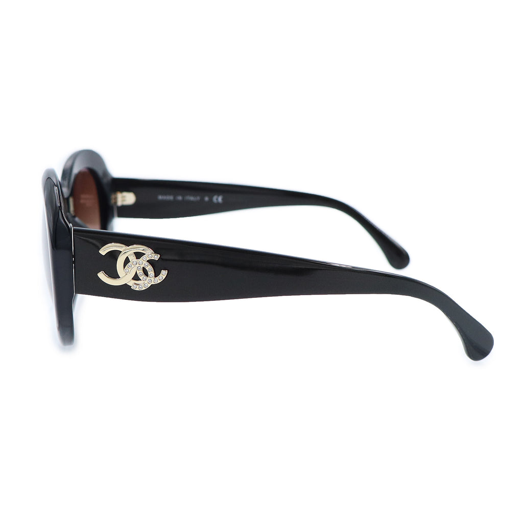 美品】CHANEL シャネル 5469-B-A ココマーク ラインストーン オーバル
