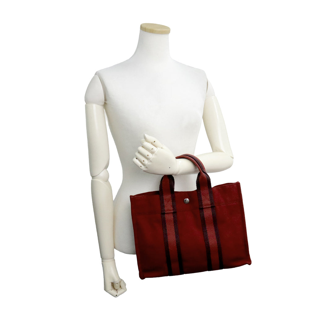 未使用保管品】HERMES エルメス フールトゥ PM コットンキャンバス