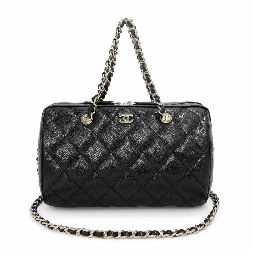 【超美品】シャネル 現行 ロゴ総柄 ココマーク ドット ライトブルー シルバー CHANEL – BrandCity