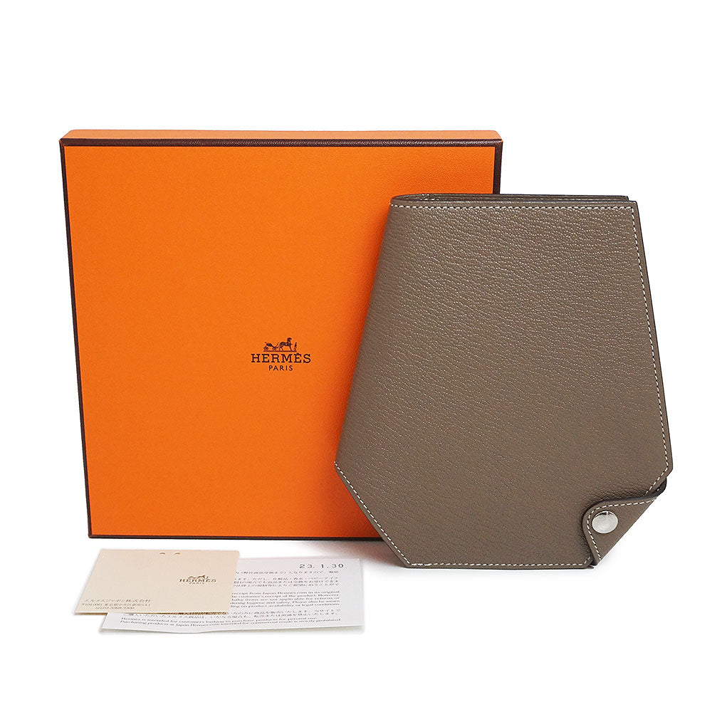 Hermes クロシェット型　パスポートケース　エタン付属品箱ショップカード
