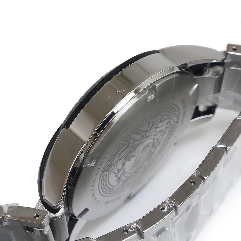 ヴェルサーチ キャラクター クロノグラフ クオーツ 腕時計 シルバー ブラック 黒 VEM800218 箱付 VERSACE（新品・未使用品）